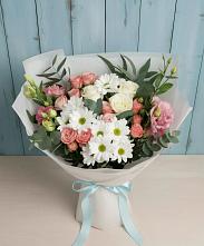 Букет цветов из:  Розы, Лизиантусы и Хризантемы #REPLACE_PRED# Смоляниново