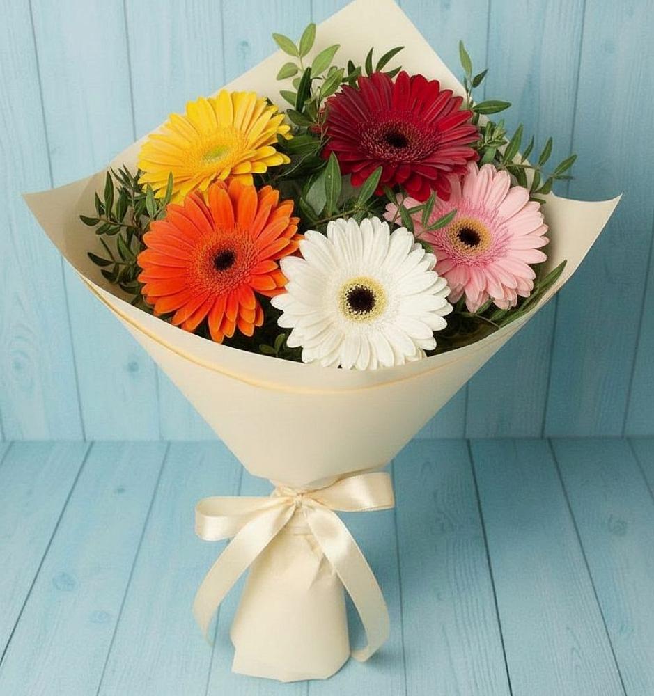 Букет цветов из: Герберы в Смоляниново