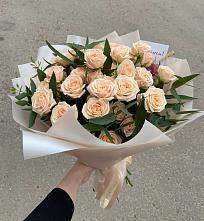 Букет Кремовые розы Латте в Смоляниново