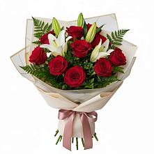 Букет цветов из:  Лилии и Розы #REPLACE_PRED# Смоляниново
