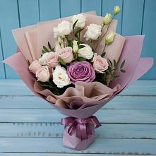 Букет цветов из:  Розы и Лизиантусы #REPLACE_PRED# Смоляниново
