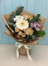 Букет цветов из:  Герберы и Хризантемы в Смоляниново