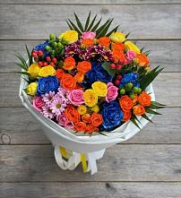 Букет цветов из:  Розы и Хризантемы в Смоляниново
