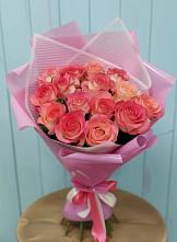 Букет 15 Розовых роз Равель #REPLACE_PRED# Смоляниново
