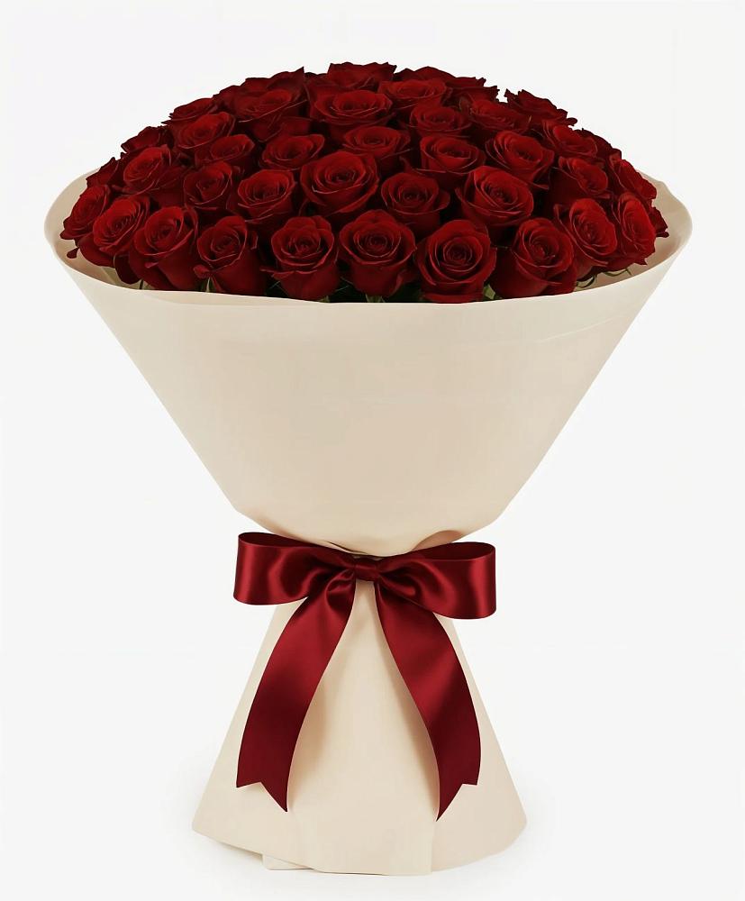 Букет 101 Бордовая роза Блэк Бакарра в Смоляниново