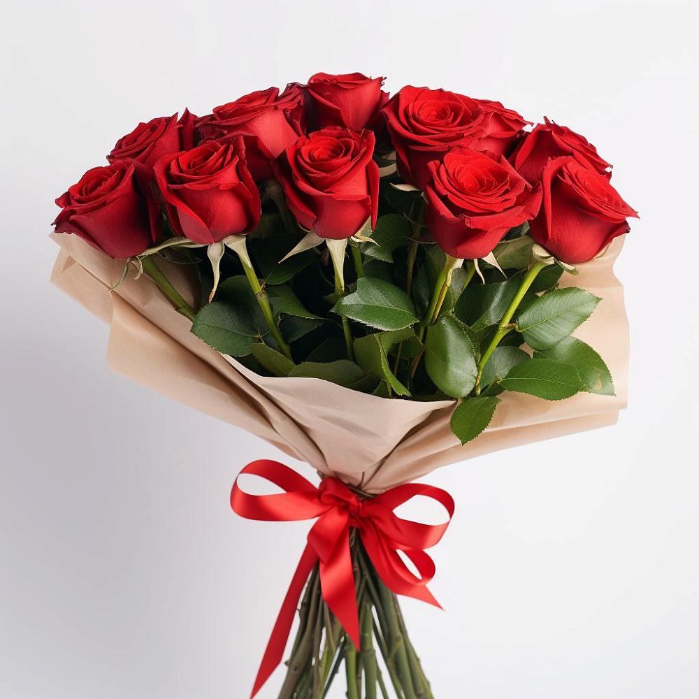 Букет 11 Красных роз Эдлесс Лав в Смоляниново