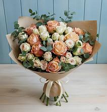 Букет цветов из:  Альстромерии и Розы в Смоляниново